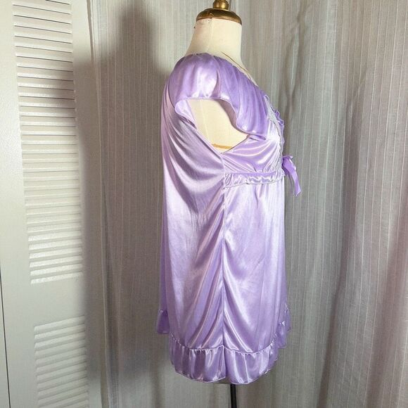 Vintage | Women’s | Pajamas | S | Light Purple Lace Pajamas Satin Tunic Nightwea - Picture 5 of 5